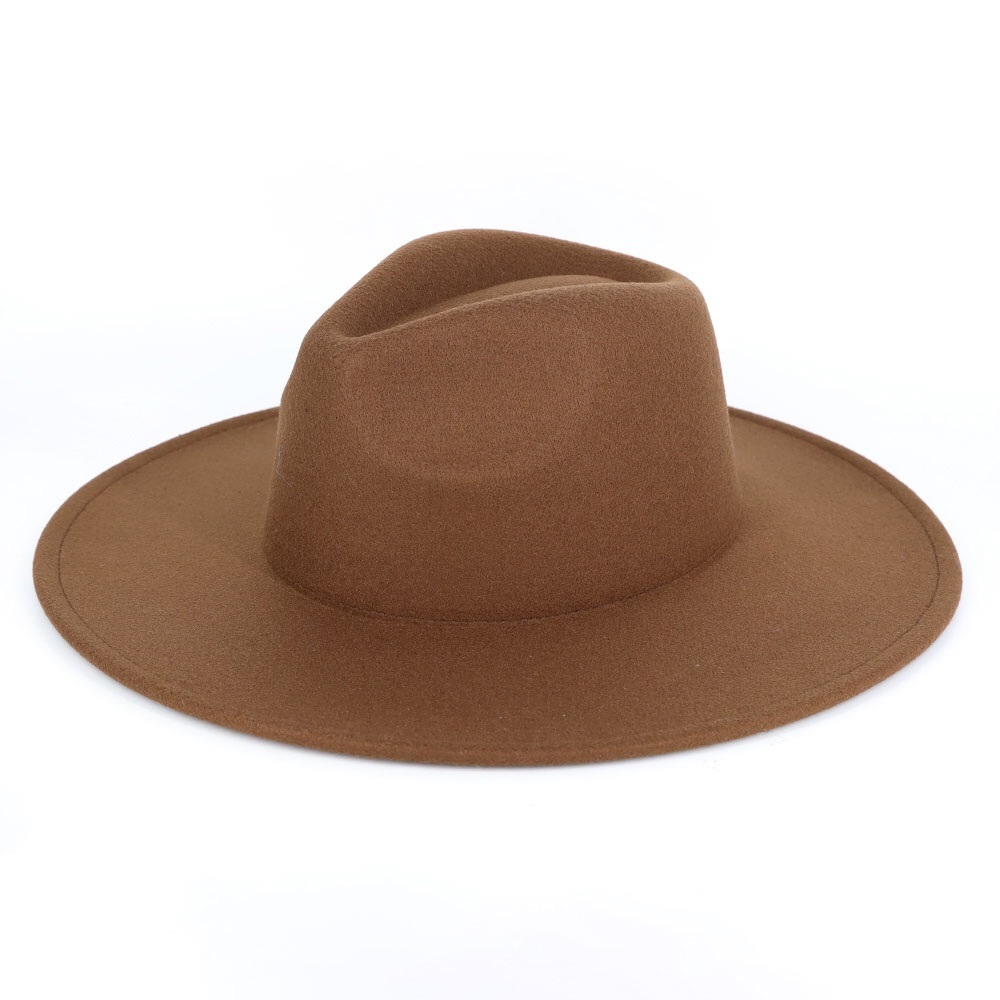 Brown Pointed Western Fedora Hat